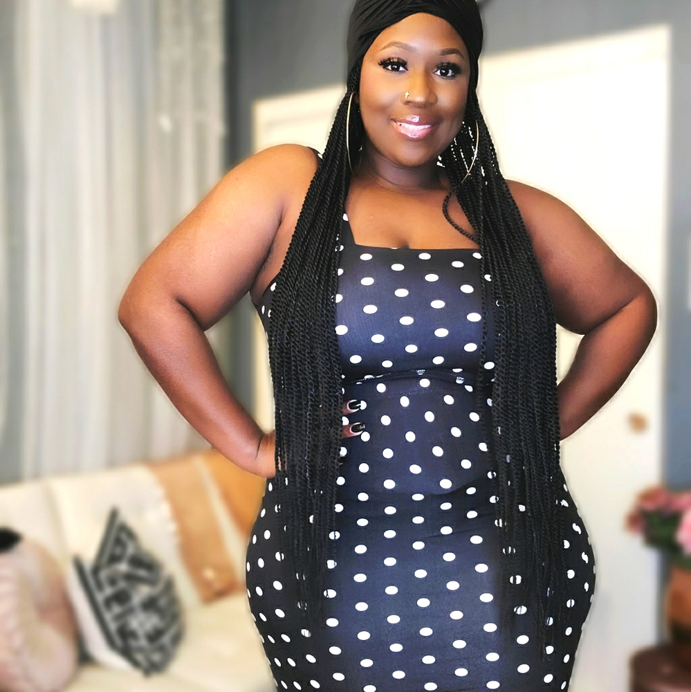 Two piece polka dot